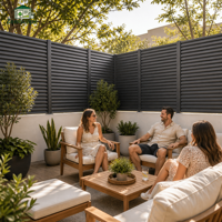 Panneau de clôture extérieur en aluminium robuste, thermolaqué, pour la sécurité et l'intimité, idéal pour les jardins résidentiels, les cours et les patios.
