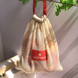 Pochette en coton à cordon coulissant personnalisée haut de gamme OEM/ODM avec logo imprimé, pour maquillage, cosmétiques, cadeaux, savons, avec étiquette - Product Image 2