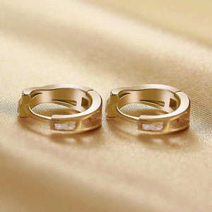 Orecchini a Cerchio Incrociati per Donne, Accessori per Orecchie Semplici per Uso Quotidiano - Product Image 5