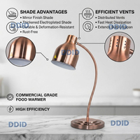 Lampe chauffante infrarouge de qualité supérieure pour restaurants et hôtels, chauffe-plats pour buffet, lampe chauffante pour aliments