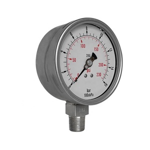 모든 스테인리스 스틸 반경 방향 230psi 16bar 316l 80mm 압력 게이지 - Product Image 5