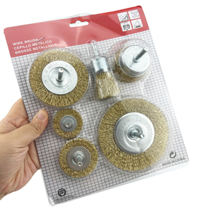 Lot de 6 brosses métalliques en laiton avec tige de 6 mm pour <span class=keywords><strong>perceuse</strong></span>, pour nettoyer la <span class=keywords><strong>rouille</strong></span>, la peinture, l'oxyde et les soudures, outil de polissage - Product Image 1