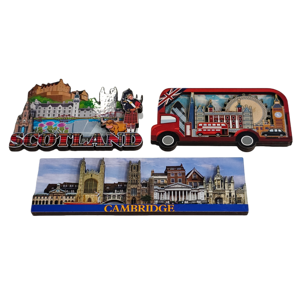 Nouveaux Aimants de Réfrigérateur en Bois Personnalisés, Motifs Écossais Urbains 2D ou 3D, Dessins Animés, Souvenirs, Vente en Gros - Product Image 2