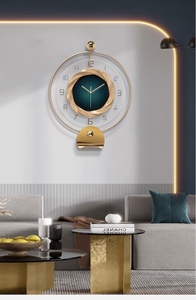50X61 con luz grande Dropshipping 2025 moderno lujo colgante de pared decorativo reloj de Metal reloj hogar Decoración sala de estar - Product Image 5