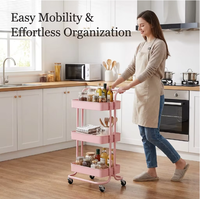 Carrito de Cocina con Ruedas y Estantes Rodantes para Comedor, Muebles de Salón Médico, Islas y Carritos de Cocina