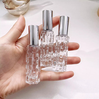 Flacon pulvérisateur en verre transparent épaissi de 10 ml, filetage 13 mm, style mécanique, vide, pour parfum