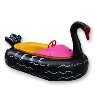 Nouveau personnalisé eau motorisé rose cygne gonflable électrique pare-chocs bateau eau jouets Portable monter sur jouet bateau pour enfant et adulte