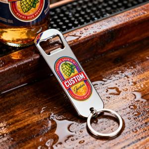 <span class=keywords><strong>Porte</strong></span>-clés ouvre-bouteille de club de bar avec impression UV OEM personnalisée Vente en gros <span class=keywords><strong>Porte</strong></span>-clés ouvre-bière en acier inoxydable de marque promotionnel - Product Image 4