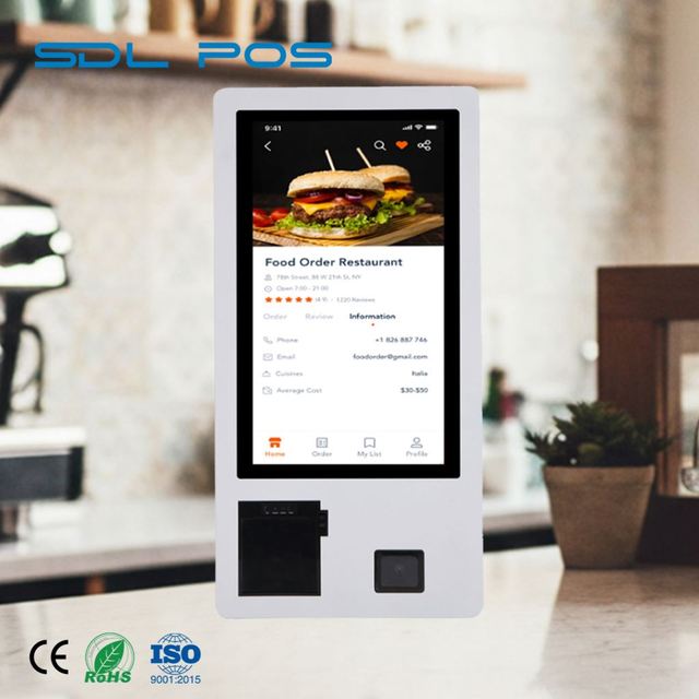 Public Service Terminal Rk3288 Audio Feedback Qr Code Scanner Clinic Appointment Stable System Sdlpos 21.5 Inch Kiosk