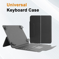 Casing Tablet Universal dengan Keyboard untuk Tablet 9-11 Inci Kulit PU Sederhana Model Bisnis dengan Penyangga Lipat Grosir OEM/ODM/Private Label