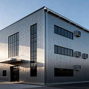 Edificio preingegnerizzato a due piani con struttura in acciaio per la progettazione del tetto della stazione di servizio e l'applicazione dell'officina - Product Image 3