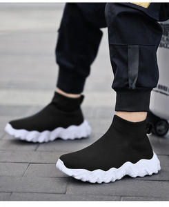 Chaussures de sport décontractées à semelle épaisse pour garçons et filles, nouvelle collection printemps, chaussettes élastiques montantes, antidérapantes, respirantes, semelle extérieure confortable en EVA - Product Image 6