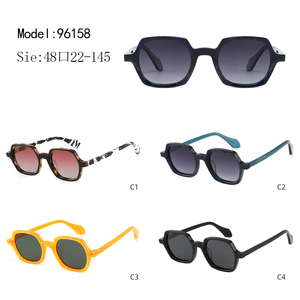 Unisex Square Full Rim <b>Sunglasses</b> Dark Blue <b>Frame</b> UV400 Protection Adult Fashion Sun Protection - Product Image 3