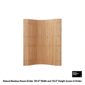 Paravent en bambou naturel, 315 cm de large, 65 cm de haut, pliable, design minimaliste - Product Image 1