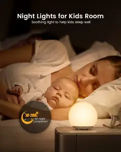 Kısılabilir dokunmatik sensör lamba sıcak beyaz ışık ve RGB gece lambası başucu yatak odası için lamba