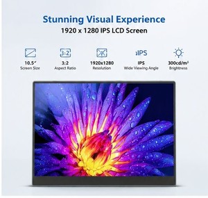 AHXJKA 10,5 Zoll 1920x1280 IPS LCD Touchscreen Tragbarer Monitor Typ C Plug&Play Eingebaute Lautsprecher Gaming Laptop 300cd/<span class=keywords><strong>m</strong></span> - Product Image 2