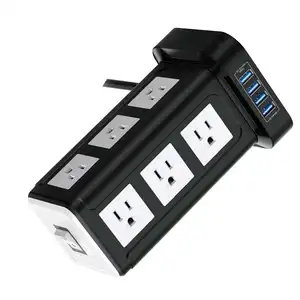 OSWELL Desktop America 15A multiprise 12 prises CA 4 ports USB rallonge électrique multi-prises adaptateur pour la maison