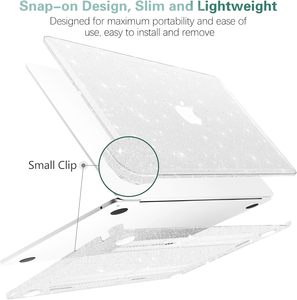 Coque rigide en plastique brillant à paillettes transparentes pour <span class=keywords><strong>MacBook</strong></span> Air 13.6 pouces 2025 2022 A3113 A2681 A3240 M4 - Product Image 3
