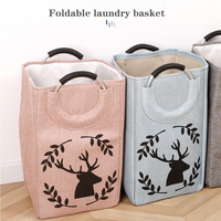 Panier à linge pliable réutilisable pour la maison, grande capacité, 40L, imperméable, robuste, moderne, en tissu Oxford, avec poignée en aluminium