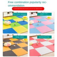 Tapis d'escalade pour enfants 16 pieds carrés, lot de 4, en EVA, personnalisable, épais, avec bordures puzzle pour garages, ateliers, cuisines