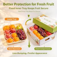 Boîte à fruits en deux parties multi-tailles avec plateau compartimenté pour l'expédition de produits frais, vente en gros en vrac – Direct Usine