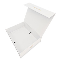 Boîte magnétique pliante en carton de luxe blanc Boîte cadeau personnalisée avec impression de logo pour vêtements et cosmétiques