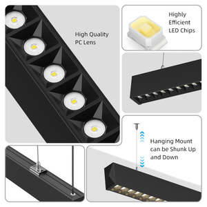 Suspension linéaire haut de gamme sur mesure en aluminium extrudé pour projets commerciaux, hôtels et restaurants - Product Image 5
