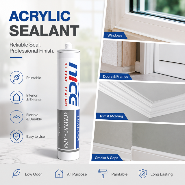 High Quality Acrylic Sealant Durable Silicone Adhesive for Window and Door Acrylic Acid Adhesives Sealants