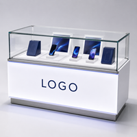 Maßgefertigte Kommerzielle Handy-Vitrine mit Glasabdeckung und LED-Beleuchtung für Elektronikgeschäfte und Einzelhandelsausstattung