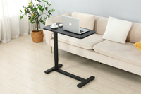 Bureau debout mobile à hauteur de ressort à gaz 90 inclinable et rangable pour ordinateur portable pliable avec roues cachées
