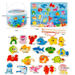 Juego de Pesca Magnético de Madera Montessori para Niños, Juguete Educativo para la Concentración y la Inteligencia, Juego de Padres e Hijos - Product Image 6