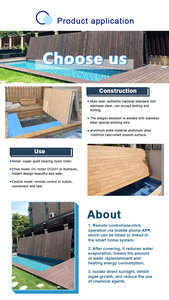 Tente de spa en bois Water Crown en acier inoxydable – Auto-pliable, verte, étanche et antidérapante pour piscines haut de gamme - Product Image 3