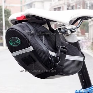 [QC Selected] Sacoche de selle compacte pour vélo, sacoche sous-selle résistante à l'eau avec bande réfléchissante pour VTT et vélo de route - Product Image 1