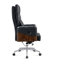 Chaise de bureau exécutive moderne en cuir de haute qualité, ergonomique, avec éponge haute densité, pivotante, pour la maison, le bureau, l'hôpital, l'école