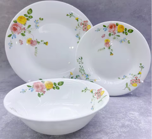 Set <span class=keywords><strong>di</strong></span> Stoviglie in <span class=keywords><strong>Vetro</strong></span> Opale <span class=keywords><strong>Arcopal</strong></span> 18 Pezzi, Design Elegante, Rosso con Decalcomania, <span class=keywords><strong>Piatti</strong></span> e Ciotole <span class=keywords><strong>di</strong></span> Alta Qualità all'Ingrosso - Product Image 1