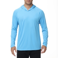 Chaqueta de Poliéster Transpirable de Secado Rápido con Protección UV UPF50 Plus para Hombre, con Capucha, para Senderismo y Actividades al Aire Libre, con Logotipo Personalizado OEM al por Mayor
