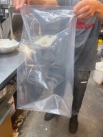 Sac ouvert à dessus plat en polyéthylène LDPE personnalisé suremballage pochette debout avec joint inférieur pour l'utilisation d'emballage d'impression offset