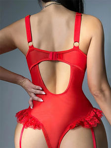 Été 2024 Femmes européennes et américaines Sous-vêtements en dentelle <span class=keywords><strong>Porte</strong></span>-jarretelles Chaussettes Sexy Strapless Lingerie Teddy Bodysuit - Product Image 6