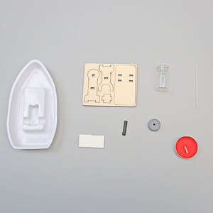 Kit d'expérimentation scientifique STEM en bois, petit bateau à vapeur, bricolage, pour les élèves du primaire et du secondaire, physique - Product Image 2