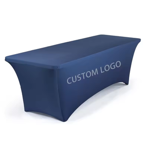Couverture de table d'affichage ajustée de la publicité 6Ft 8Ft Vente chaude Protégez entièrement la nappe personnalisée avec votre logo - Product Image 3