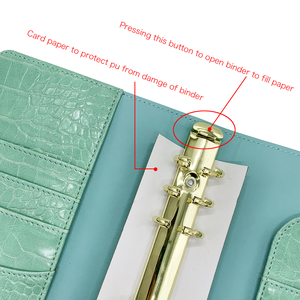 Văn Phòng Phẩm Hàn Quốc Bìa Sổ Tay Da Cá Sấu PU Bìa Cứng Đựng Tiền Mặt A6 - Product Image 4