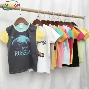 Megan Stocklots Verão Usado Tops Crianças Dividir Cor Usado Tshirts Com Transporte Barato