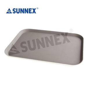 Pour Sunnex gros rond anti-dérapant plateau de service bon prix fibre de verre marron petit plateau antidérapant - Product Image 3