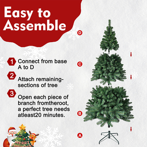 Sapin de Noël Premium de 6 pieds avec support robuste et branches réalistes - Product Image 5