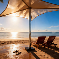 Structure de membrane extensible personnalisée pour abri de stationnement, auvent pare-soleil extérieur pour plage, jardin, terrasse, restaurant