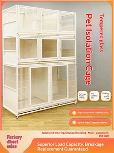 Vitrine personnalisable en acier et verre pour chiens, chats et lapins, idéale pour les animaleries, les cliniques vétérinaires et les centres de pension - Product Image 1