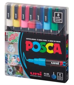Marqueurs de peinture <span class=keywords><strong>Posca</strong></span>, marqueurs de peinture acrylique, cadeau pour enfants et adultes - Ensemble de marqueurs <span class=keywords><strong>Posca</strong></span> à pointe fine 3M, stylos <span class=keywords><strong>Posca</strong></span> pour fournitures artistiques - Product Image 1
