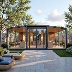 Cabane <span class=keywords><strong>de</strong></span> <span class=keywords><strong>vacances</strong></span> extensible <span class=keywords><strong>de</strong></span> 30 pieds avec toit incliné, terrasse avant, salle <span class=keywords><strong>de</strong></span> bain, cuisine, imperméable, assemblage rapide, <span class=keywords><strong>maison</strong></span> préfabriquée en conteneur, personnalisable - Product Image 3