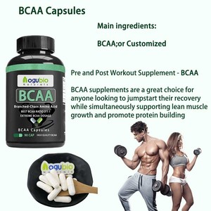 Cápsula de BCAA, suplemento energético deportivo, aminoácidos veganos, 1000mg, cápsulas de BCAA de etiqueta privada - Product Image 2
