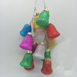 นาฬิกาแก้วคริสต์มาสลายเพ้นท์มือประดับกลิตเตอร์หลากสี ขนาด 3*3*5.3 ซม. ดีไซน์ใหม่ปี 2024 สำหรับตกแต่งต้นคริสต์มาส - Product Image 1